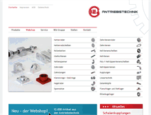 Tablet Screenshot of bea-antriebstechnik.de